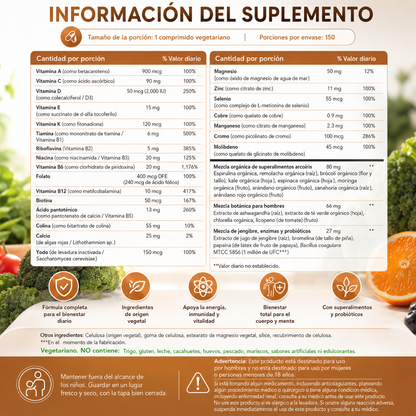 RAINBOW LIGHT MENS ONE – Nutrición diaria masculina con vitaminas, minerales y superfoods