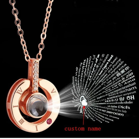 COLLAR 100 IDIOMAS DEL AMOR ARO DORADO