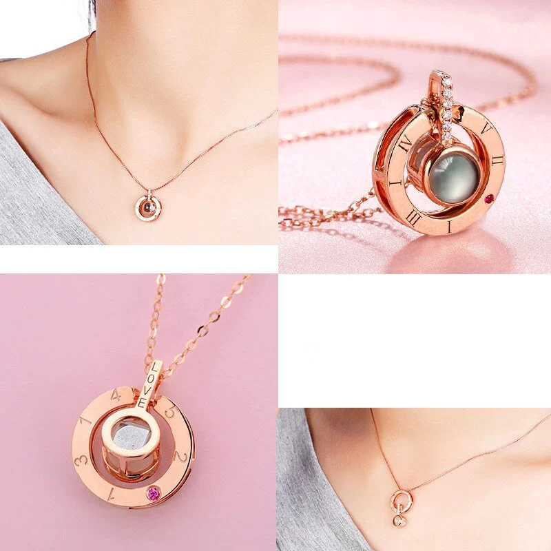 COLLAR 100 IDIOMAS DEL AMOR ARO DORADO