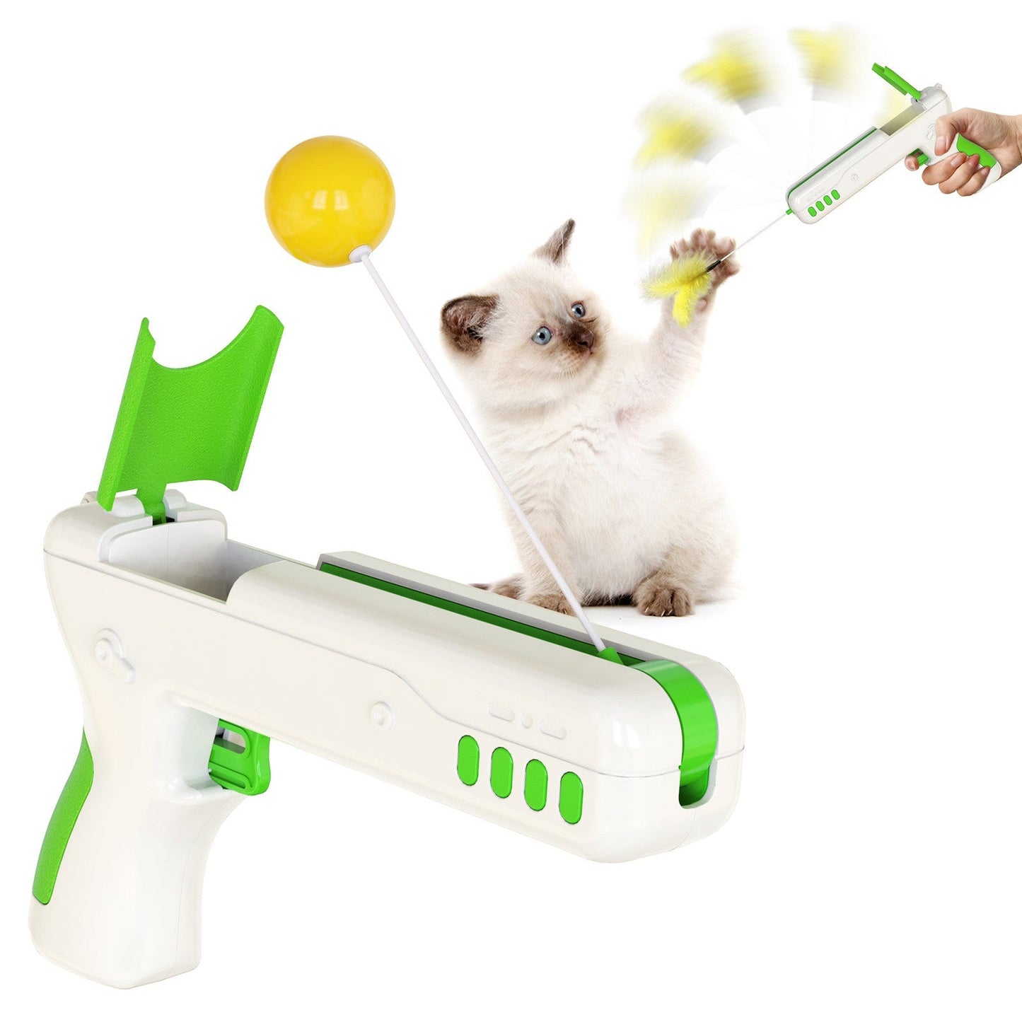 Juguete Interactivo Gatos Pluma Bola Cañ
